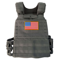 Police Flag Patch on Tactical Vest or Plate Carrier