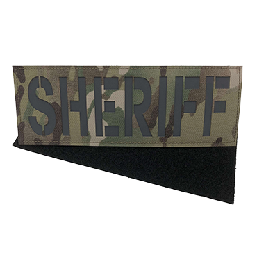SHERIFF, Back Patch, Printed, Reflective, Hook w/Loop, Tactical,  Silver/Midnight, 11x5-1/2 - Hero's Pride