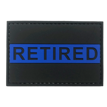 1185-RETIRED-LT-11-Retired Police Officer PVC Patch with Blue Line