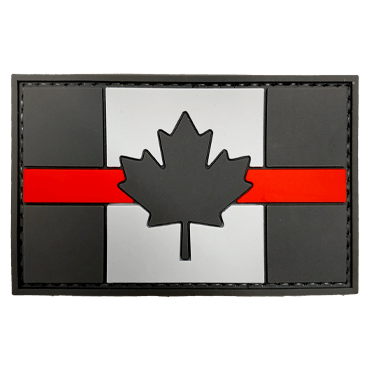 1373-GQ0301-QHHT-11-Canadian Flag PVC Thin Red Line Patch
