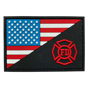 1374-GQ2119FD-FC-11-Firefighter Department Patch Made from PVC Rubber