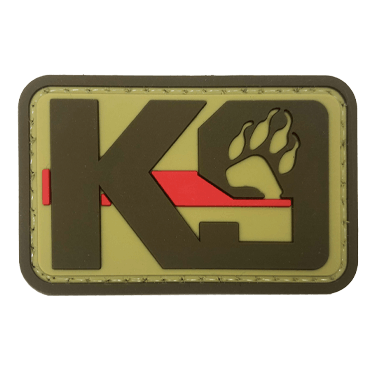 1475-K9HT-TN-11-Service Dog Tactical K9 PVC Patch with Red Line Patch