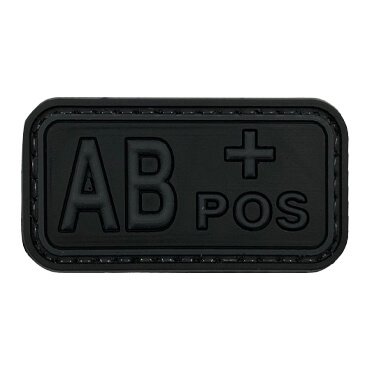 1505-JABP-DG-11-370-Subdued Black and Dark Grey AB+ Blood Type Patch