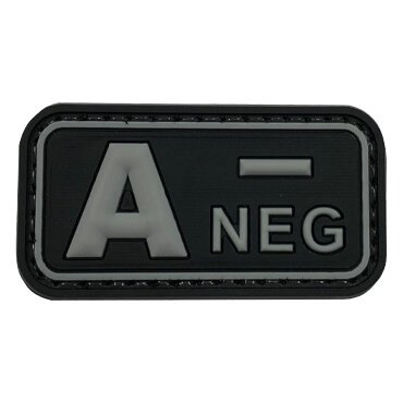 1510-JAN-LG-11-370-Black and Light Grey A- A NEG Type Military Patch