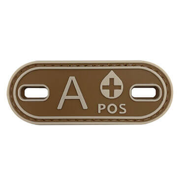 1571-AP-TN-11-A POS A+ A Positive Blood Type Patch Velcro Military Blood Group Patches Hook Back PVC