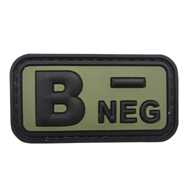 336-JBN-L-11-B- NEG Negative Patch-velcro military morale patches