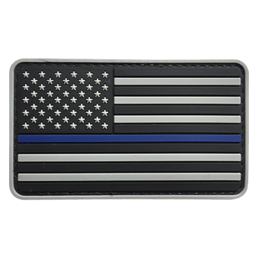 522-GQ2119H-LT-11-Thin Blue Line Patches Made from Quality PVC Rubber