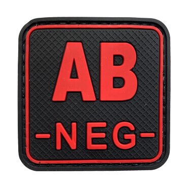 569-FABN-RD-11-370-Red and Black AB- Negative Military Tactical PVC Patch