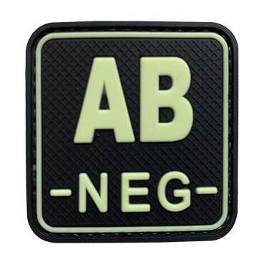 593-G-FABN-11-370-Glow in the Dark GITD AB- AB NEG PVC Morale Patch