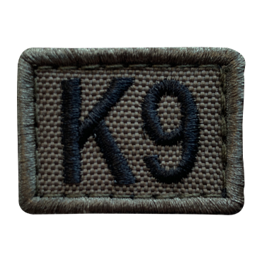 603-E-K9-11-Small Embroidered K9 Patch FOr Hat Cap