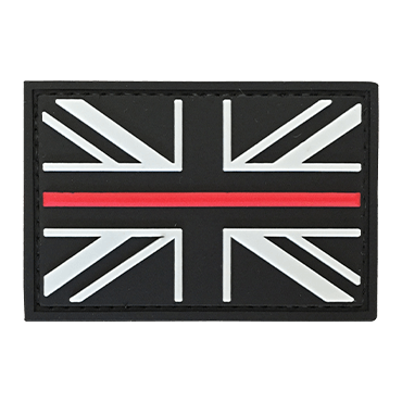 648-GQ2111HT-11-Union Jack Flag PVC Thin Red Line Patch