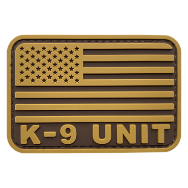 8046-USK9-STN-11-K9 Unit US Flag Tactical PVC Morale Patches