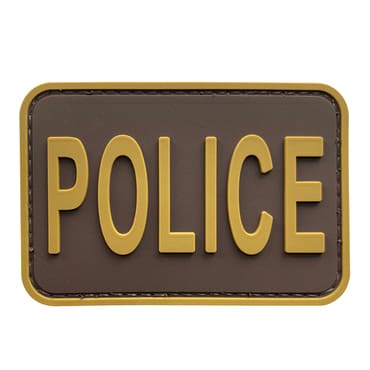 8103-POLICE-XSTN-11-370-Coyote Brown Tan Police PVC Patch