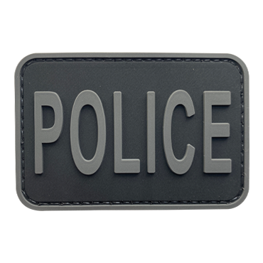 8104-POLICE-XSGR-11-Velcro Patch for Caps Hats Velcro Morale Patch