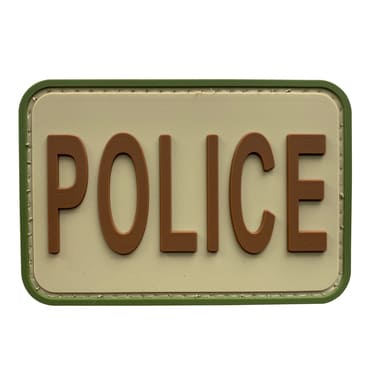 8105-POLICE-XSCP-11-370-Multicam PVC Police Patch Velcro Police Officer