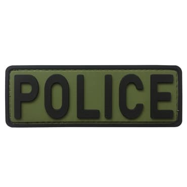 8108-POLICE-SOG-11-370-Small Sizing Black and Green Police Officer Patch