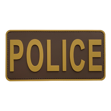 8129-POLICE-3TN-11-Brown and Coyote Tan Police Patch