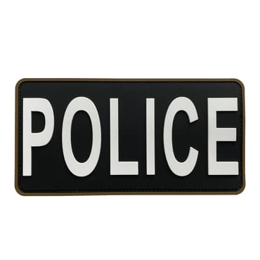 8132-POLICE-4WH-11-370-Police patch hook velcro for bags backpacks vest helmets caps