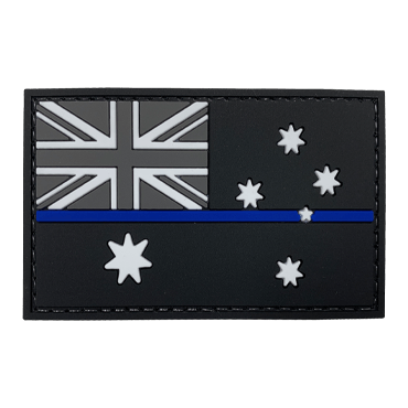 836-GQ0121LT-11-Australian Flag Patch with Thin Blue Line