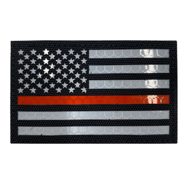 849-R-USHT-F-11-Thin Red Line Patches Made from Reflective