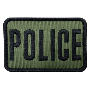 8502-E-POLICE-XSOG-11-370-Embroidered Police Patches with Velcro for Tactical Vest Bag Plate Carrier Police gear-green