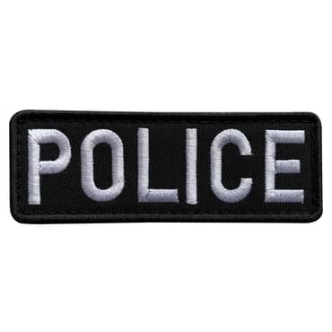 8505-E-POLICE-SWH-11-370-Embroidered Police Patches with Velcro for Tactical Vest Bag Plate Carrier Police gear-black and white
