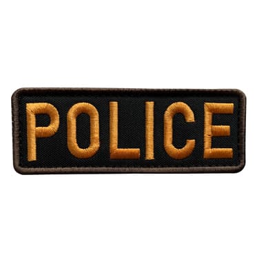 8506-E-POLICE-SYE-11-370-Embroidered Police Patches with Velcro for Tactical Vest Bag Plate Carrier Police gear-gold yellow