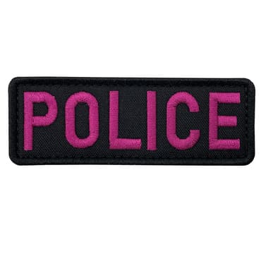 8508-E-POLICE-SPK-11-370-Embroidered Police Patches with Velcro for Tactical Vest Bag Plate Carrier Police gear-pink color support