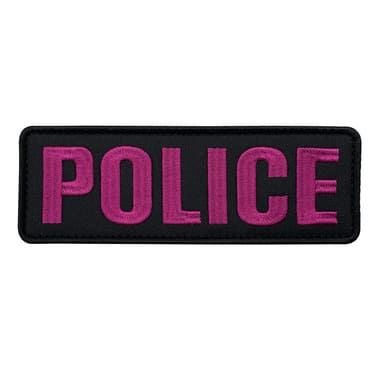 8514-E-POLICE-MPK-11-370-Embroidered Police Patches with Velcro for Tactical Vest Bag Plate Carrier Police gear-pink color
