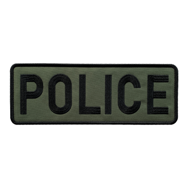 8525-E-POLICE-XLOG-11-Embroidered Police Patches Velcro Backing