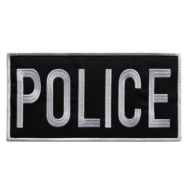 8529-E-POLICE-BWH4-11-370-Embroidered Police Patches with Velcro for Tactical Vest Bag Plate Carrier Police gear-