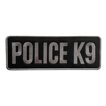 8615-E-POLICEK9-LGR-11-Large Size Police K9 Patches for Tactical Vest and Plate Carrier