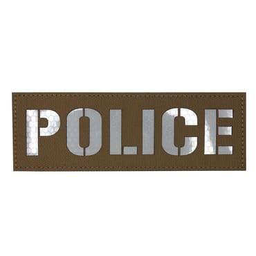 8719 RL-POLICE-MTN-11-370big size-6 inches-police department officers morale patches velcro reflective vest patches-tan color