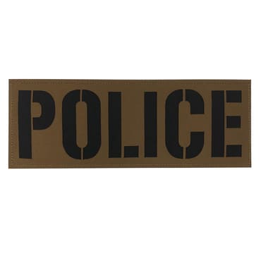 8731 RF-POLICE-XLTN-11-370-large vest police officers patches for tactical vest plate carrier-velcro patches morale patches-tan