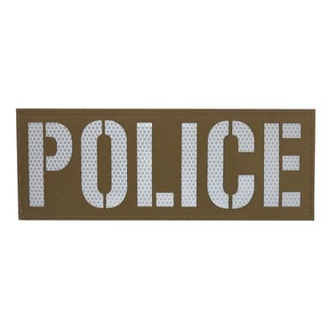 8735 RL-POLICE-XLTN-11-370-large vest police officers patches for tactical vest plate carrier-velcro patches morale patches-coyote tan