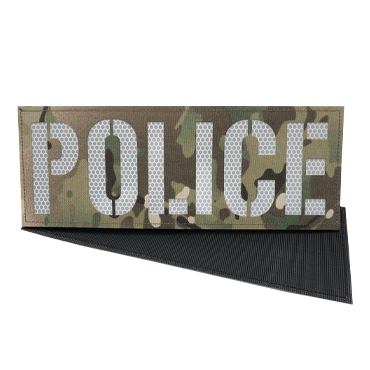 8736 RL-POLICE-XLCP-B11-Reflectiv Police Patches Coyote Tan Color Jarler Patch Factory Supplier Maker Manufacturer