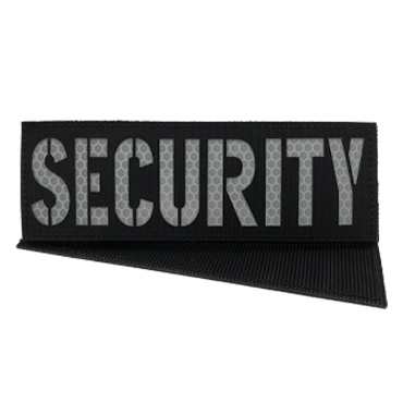 8797 RL-SECURITY-MBK-B11-reflective pvc security patches velcro hook and loop surface attachment