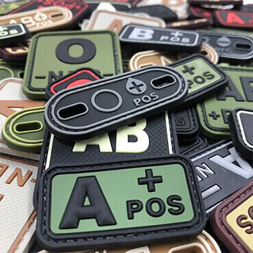 Blood Type PVC Patches Morale Patches Medical Patches