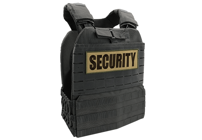 Security Patch Vest PVC Embroidered Plate Carrier Tactical Vest