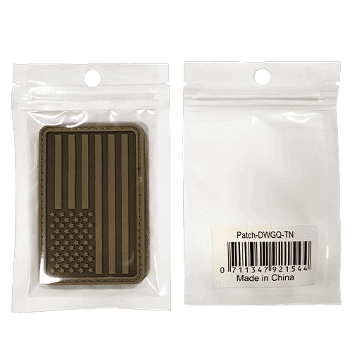 UPC EAN Barcode Sticker of PVC Morale Patches Velcro on Packing Bag-Jarler Patch Maker