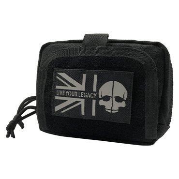 skull reflective patches-for small pouch bag velcro backed