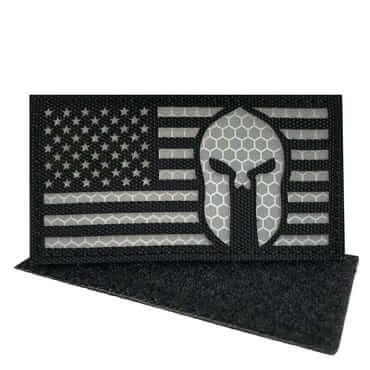 956-R-USML-WH-21-Military Police Army Tactical Velcro Morale Patches-reflective spartan usa flag patches