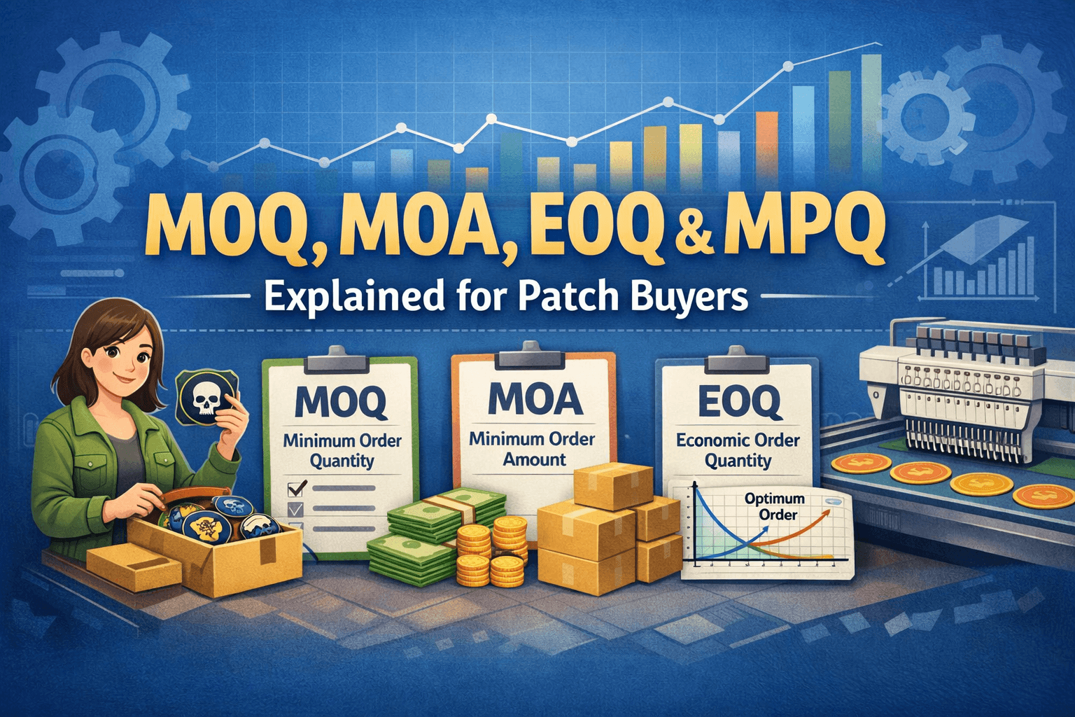 MOQ, MOA, EOQ & MPQ Explained for Patch Buyers